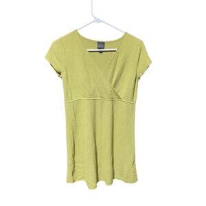 Eileen Fisher Wool Tunic Blouse Green‎ Size XS V-Neck